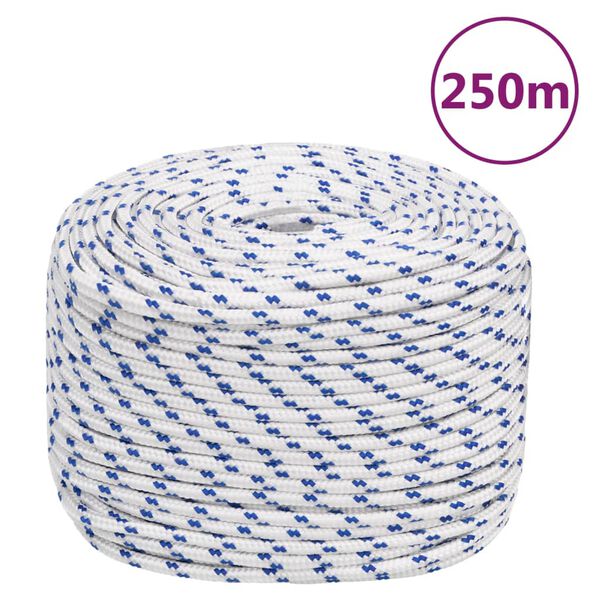 vidaXL Boat Rope White 0.31 " 820.2 ' Polypropylene