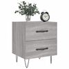 vidaXL Bedside Cabinet Set of 2 Gray sonoma Engineered wood, iron