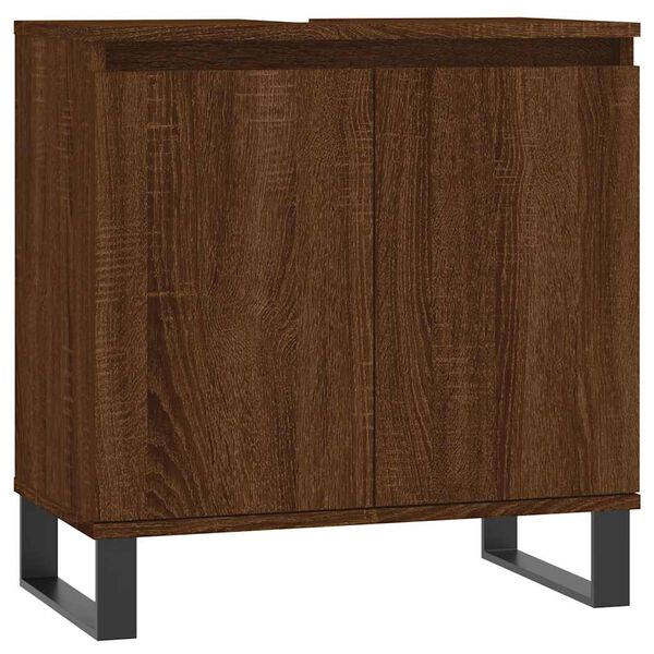 vidaXL Bathroom Cabinet Brown Oak Engineered wood Bathroom Cabinet