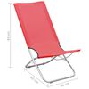 vidaXL Beach Chair Set of 2 Red Oxford fabric with PE coating, steel