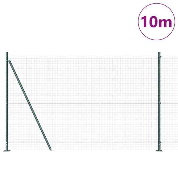 vidaXL Fence Post Green 32.81 x 5.25 ft (0.98 x 0.98 in mesh)
