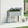 vidaXL Garden Planter Silver Galvanized steel 39.4 x 16.1 x 35.4 in