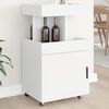 vidaXL Bar Cart White Engineered wood Bar Cart Rectangular Modern