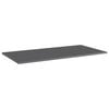 vidaXL Shelf Set of 8 High gloss grey Engineered wood 31.5x11.8x0.6 in