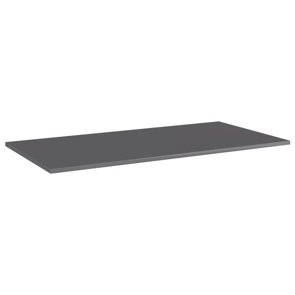 vidaXL Shelf Set of 8 High gloss grey Engineered wood 31.5x11.8x0.6 in