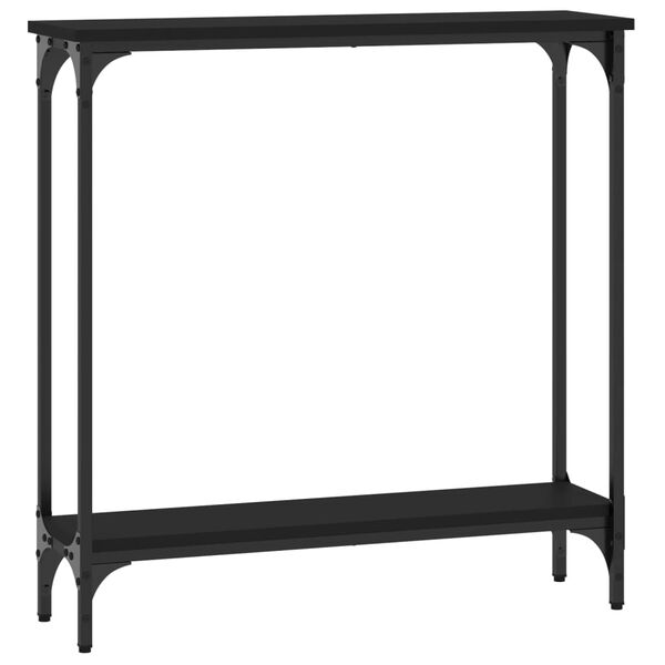 vidaXL Console Table Black Engineered wood, metal Narrow console table