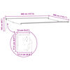 vidaXL Retractable Awning Manual Multicolour 157.48 x 118.11 in