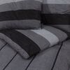 vidaXL Duvet Cover Set Set of 2 Dark grey 100% Cotton