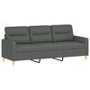 vidaXL Sofa Set Dark grey Fabric (100% polyester), metal, textilene, plywood