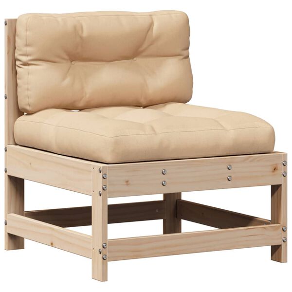 vidaXL 5 Piece Patio Lounge Set with Cushions Solid Wood Pine
