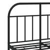 vidaXL Bed Frame Black Powder-Coated Steel 47.2x78.7in Bed Frame
