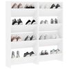 vidaXL Wall Shoe Cabinets 4 pcs White 23.6"x7.1"x23.6" Engineered Wood