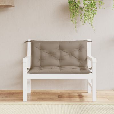 vidaXL Garden Bench Cushions 2pcs Taupe 39.4"x19.7"x2.8" Oxford Fabric