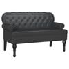 vidaXL Chesterfield Bench Black 119.5 x 64.5 x 75 cm Faux Leather