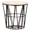 vidaXL Coffee Table Set of 4 Black MDF Stackable Coffee Table Round
