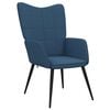vidaXL Relaxing Chair Blue 100% Polyester, Steel Medium Modern
