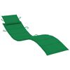 vidaXL Patio Sun Lounger With Table Natural wood, Green cushion