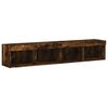 vidaXL TV Stands with LED Lights 2 pcs Smoked Oak 31.5"x11.8"x11.8"