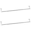 vidaXL Curtain Rail White Aluminum 24-41 inches length Extendable