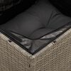 vidaXL Garden Sofa Set Grey PE rattan Medium Water-resistant materials