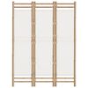 vidaXL Folding 3-Panel Room Divider 47.2" Bamboo and Canvas