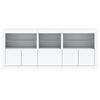 vidaXL Sideboard White Engineered wood, Glass Large Sideboard