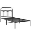 vidaXL Bed Frame Black Steel Twin Bed Frame Rectangular Durable