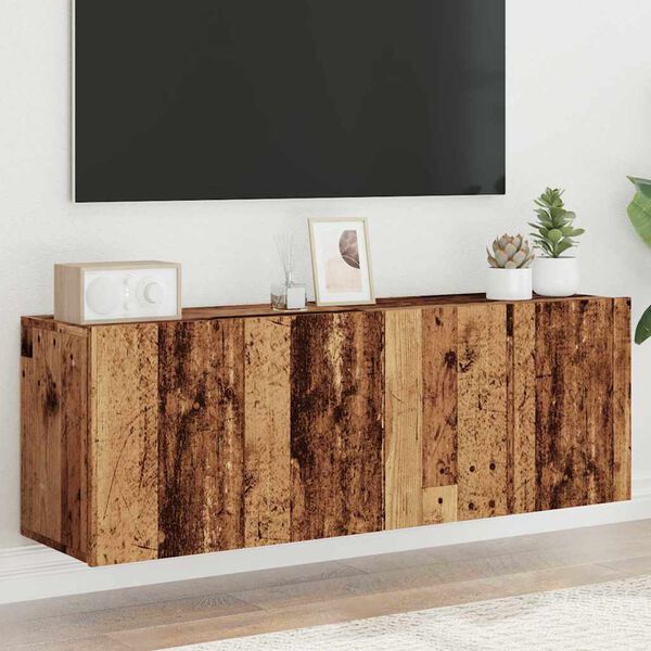 vidaXL TV Cabinet Set of 2 Old Wood Engineered Wood