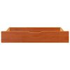vidaXL Under-bed Drawer Wax Brown Solid Pinewood L Under-Bed Drawers