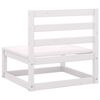 vidaXL Middle Sofa White Solid Pine Wood 27.6 in x 27.6 in x 26.4 in