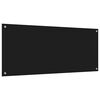 vidaXL Kitchen Backsplash 2 pcs Black 47.24 x 19.69 in Tempered Glass