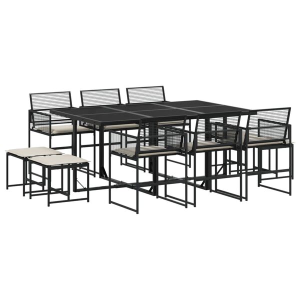 vidaXL Garden Dining Set Black