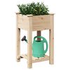 vidaXL Garden Planter Beige 45 x 45 x 76.5 cm Solid fir wood