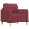 vidaXL Sofa Chair with Footstool Wine Red 23.6" Fabric