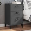 vidaXL Bedside Table Anthracite Grey Engineered Wood, Plastic Medium