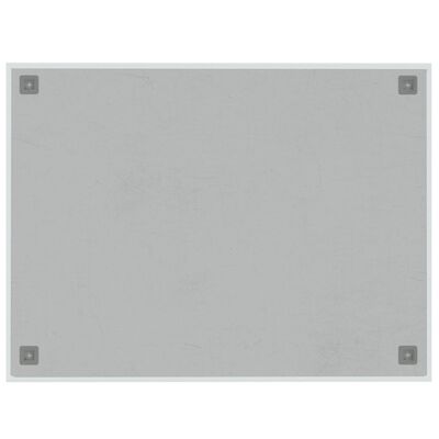 vidaXL Wall-mounted Magnetic Board White 31.5"x23.6" Tempered Glass