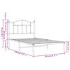 vidaXL Bed Frame Black Powder-Coated Steel Single Bed Frame