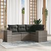 vidaXL Garden Sofa Set Grey PE rattan Large Modular Garden Sofa Set