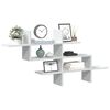 vidaXL Wall Shelf White Engineered Wood Medium Wall Shelf Rectangular