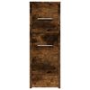 vidaXL Narrow Bathroom Cupboard Smoked Oak Engineered Wood Slim Modern