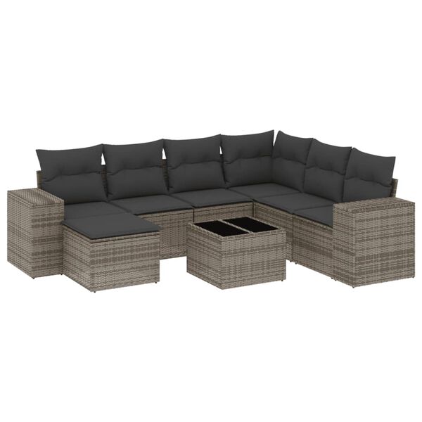 vidaXL Garden Sofa Set Grey, Dark Grey