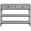 vidaXL Console Table Gray sonoma Engineered wood, metal