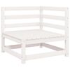 vidaXL Corner Sofa White Solid pinewood Standard Modular Corner Sofa