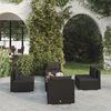 vidaXL Garden Lounge Set Black