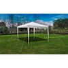vidaXL Gazebo White Polyethylene, Steel 10 x 10 ft Lightweight Gazebo
