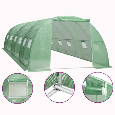 vidaXL Greenhouse 258.3 ft² 19.7'x13.1'x6.6'