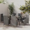 vidaXL Outdoor Dining Set Grey Poly rattan Large Durable