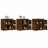 vidaXL Sideboard Set of 3 Smoked oak Engineered wood, metal Standard