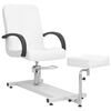 vidaXL Salon Beauty Chair White and black Faux leather, iron Medium
