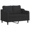 vidaXL Sofa Set Black Fabric (100% polyester), metal, textilene, plywood